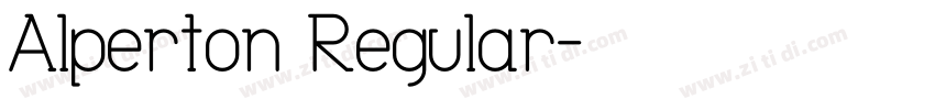 Alperton Regular字体转换